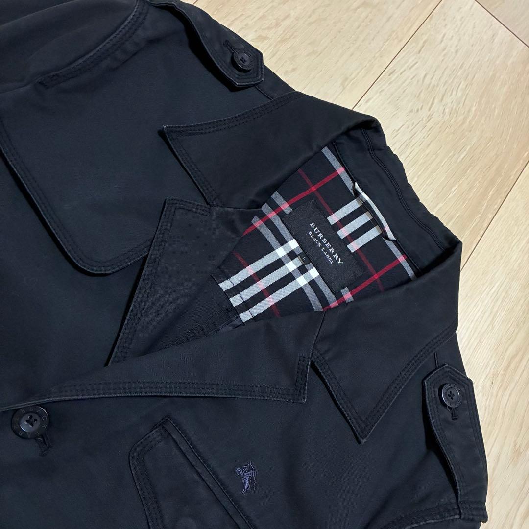極美品✨バーバリーブラックレーベル ミリタリー コットン ジャケット L 黒