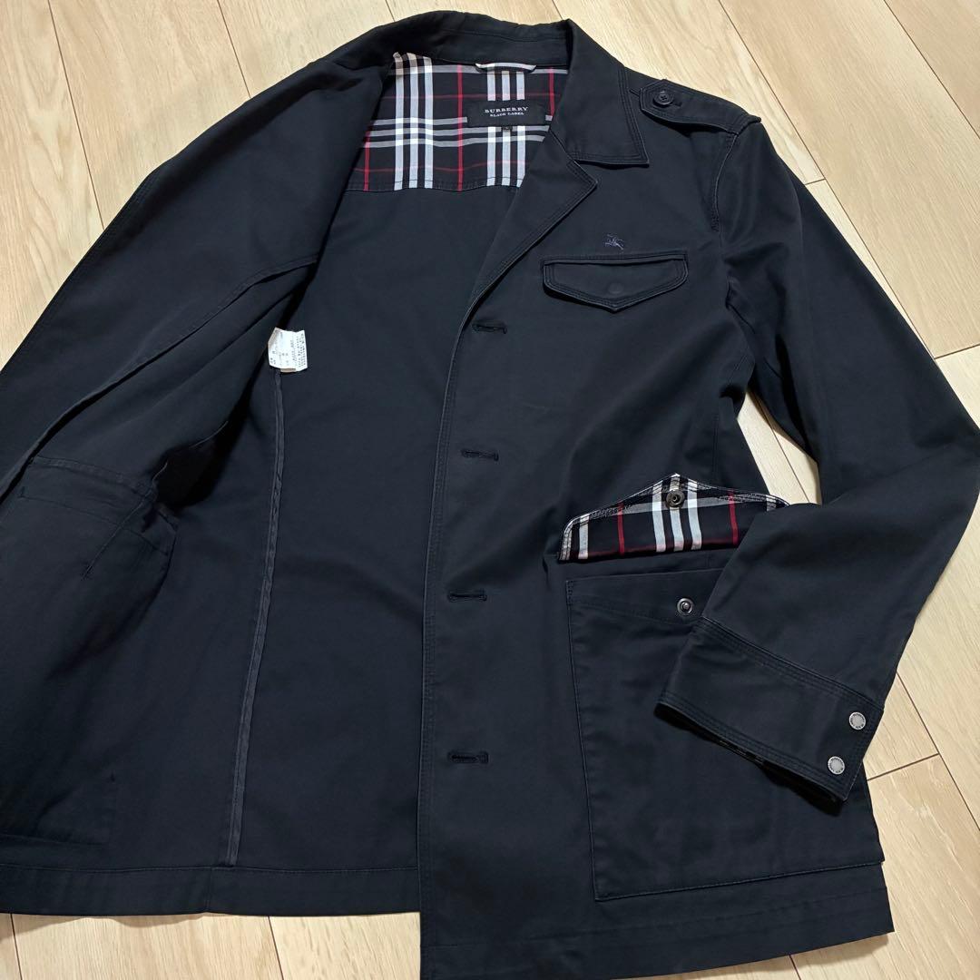 極美品✨バーバリーブラックレーベル ミリタリー コットン ジャケット L 黒