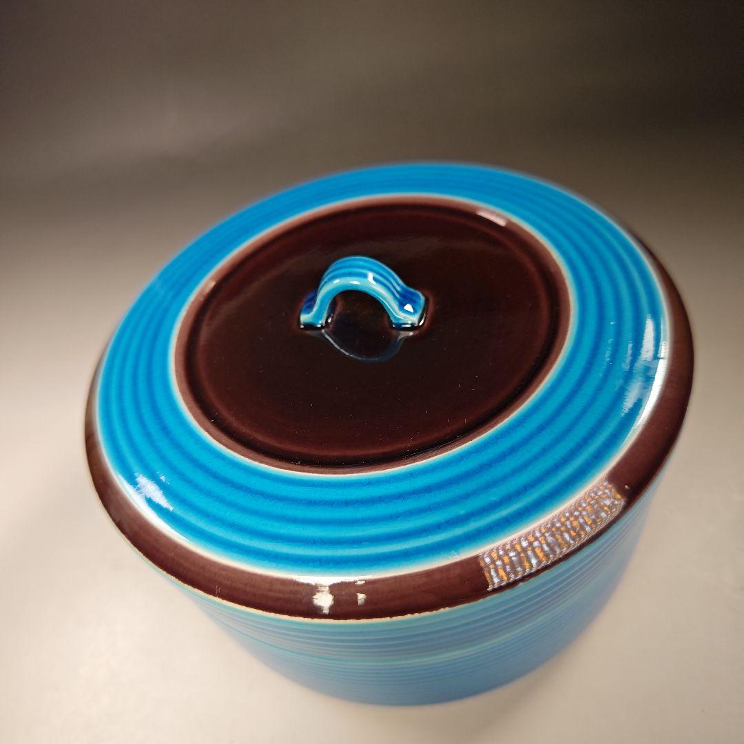 イ713 食籠『手塚大示』『即中斎好　交趾　独楽　食篭　共箱』茶道具 菓子器