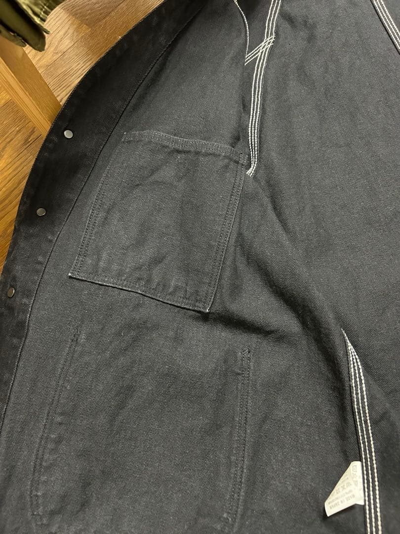 orSlow 仲津3 ブラックデニムカーディガンタイプ