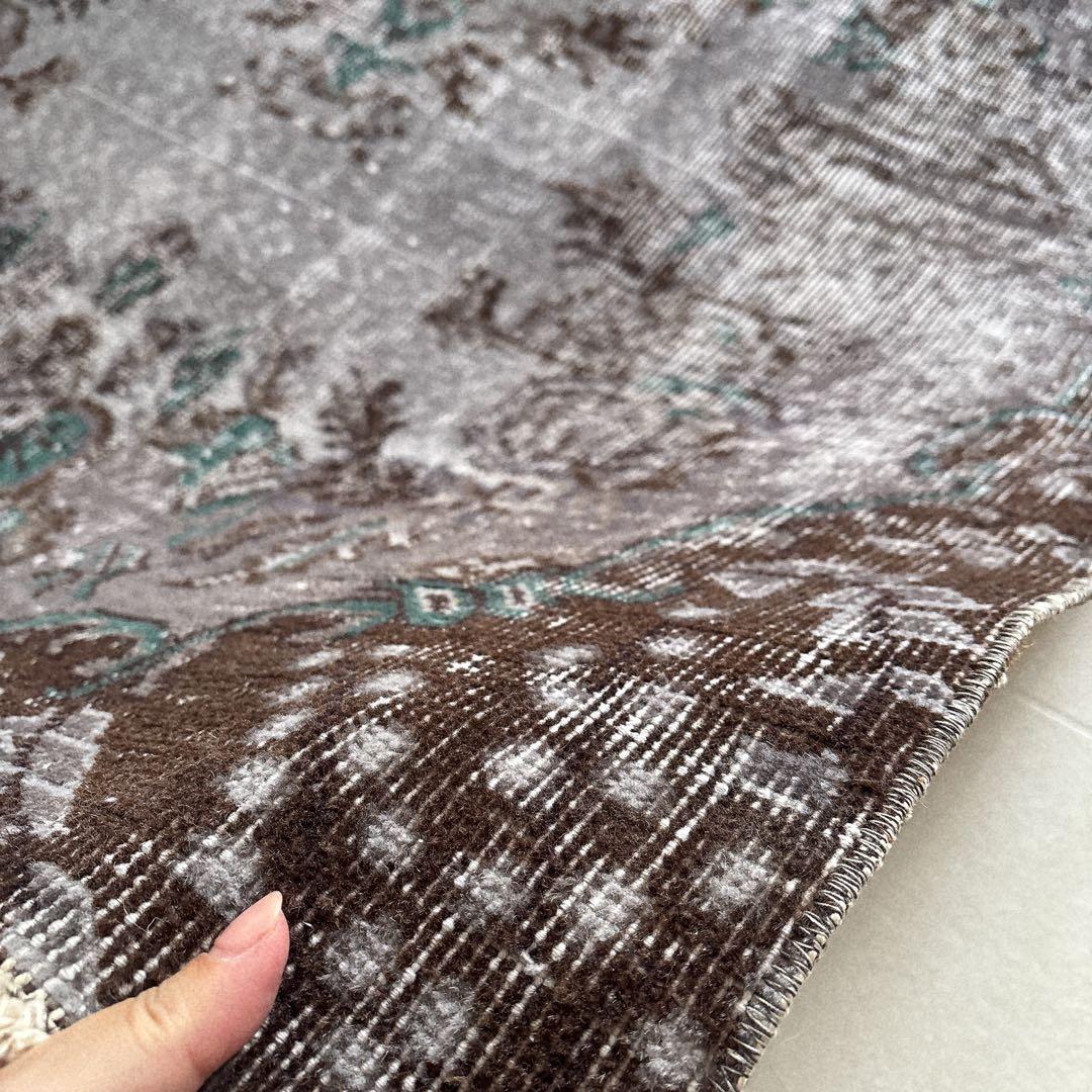 hiromikanさま専用 トルコ　ヴィンテージラグ　グレー　グリーン