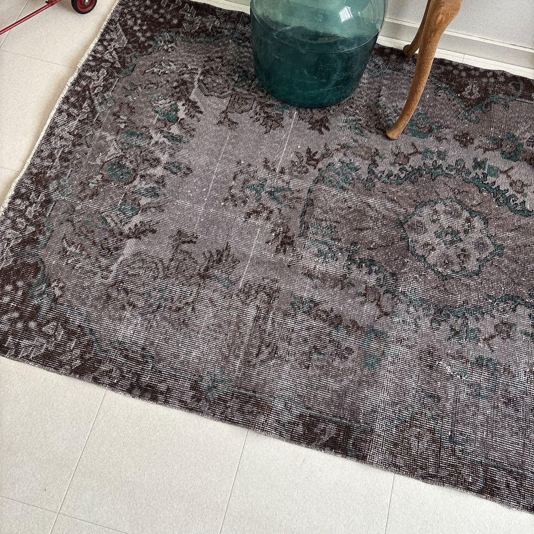 hiromikanさま専用 トルコ　ヴィンテージラグ　グレー　グリーン