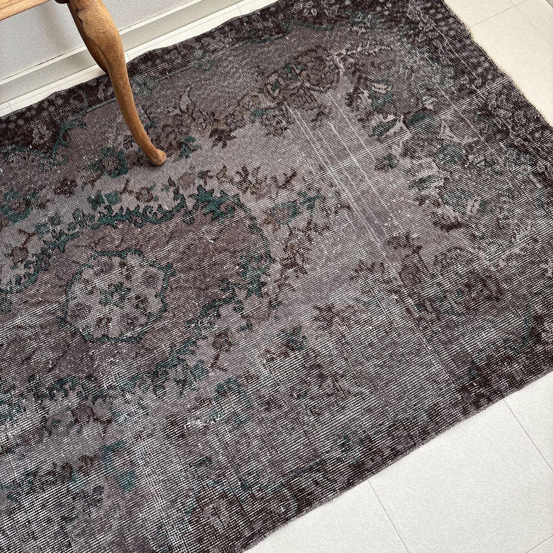 hiromikanさま専用 トルコ　ヴィンテージラグ　グレー　グリーン