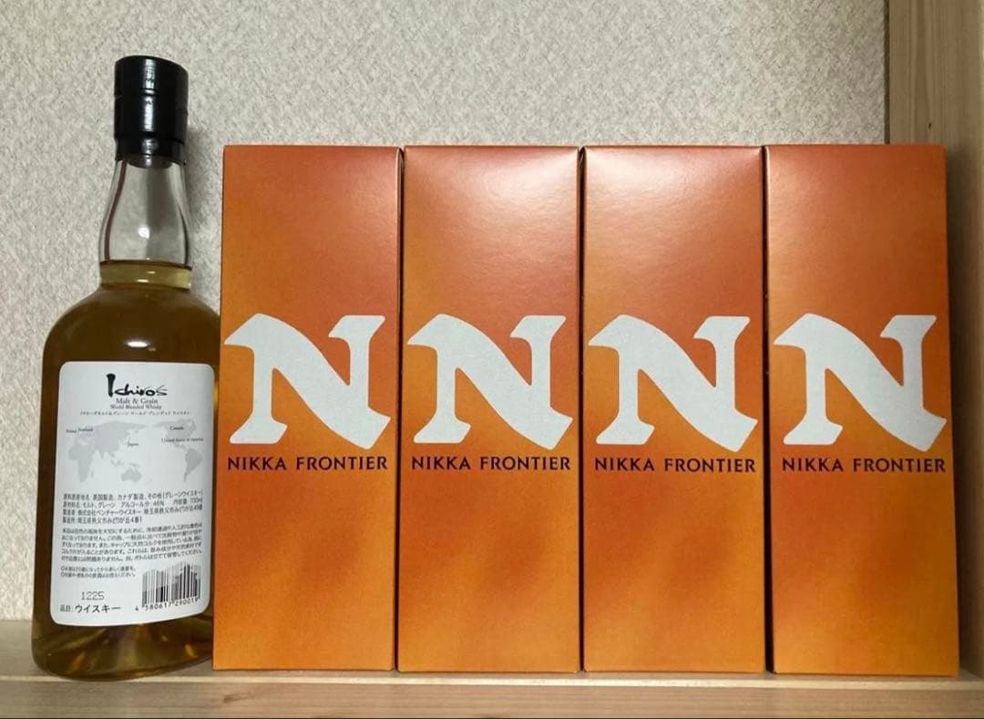 ニッカフロンティア × ４本・イチローズモルトホワイトラベル × １本