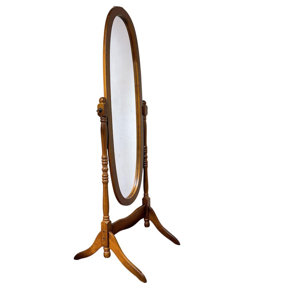ヴィンテージ 姿見 オーバル スタンドミラー アンティーク　レトロ　ビンテージ