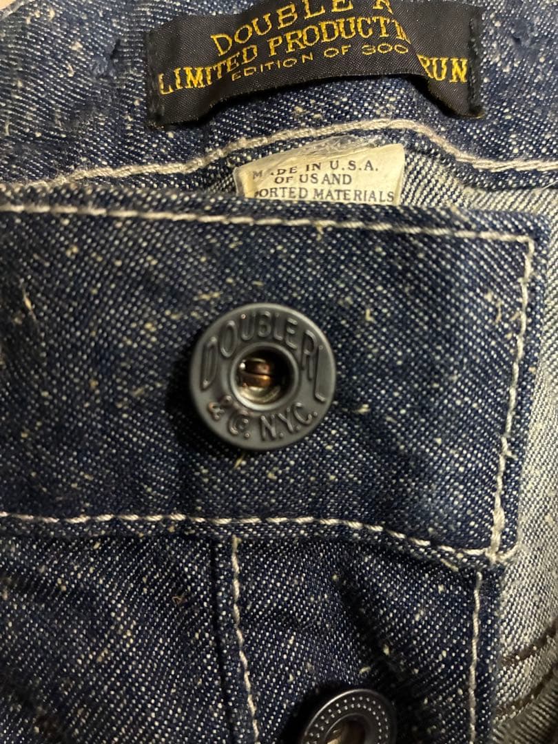 【美品】DOUBLE RL デニムワークパンツR214 31x32