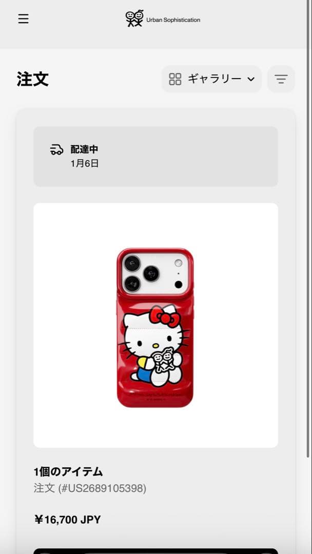 UrbanSophistication ThePufferCase ハローキティ