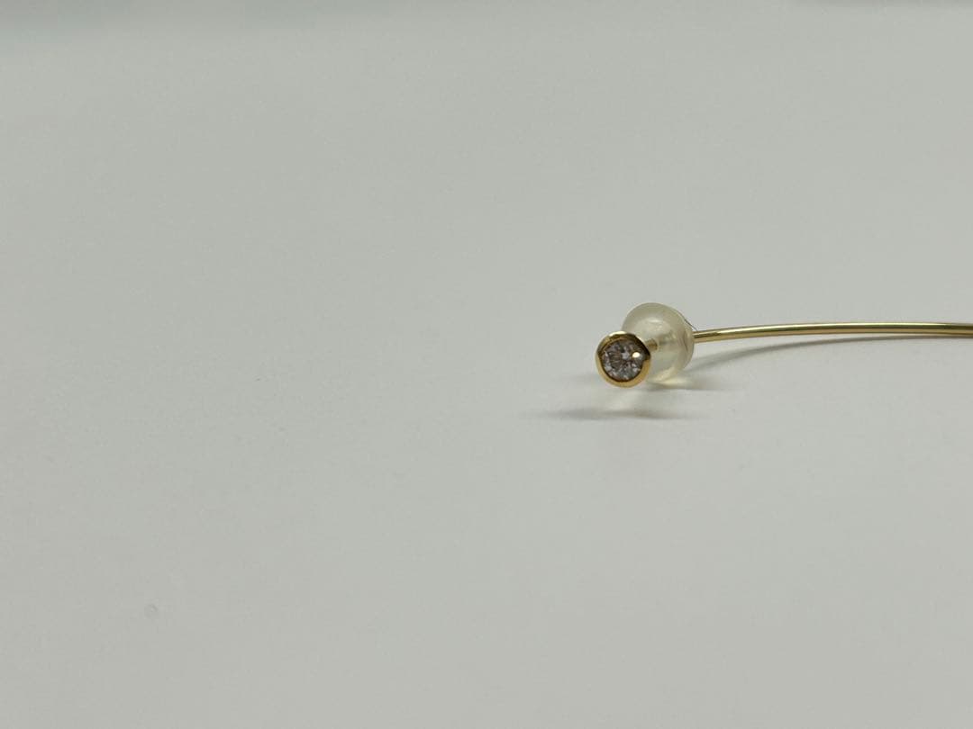 Hirotaka ダイヤモンドアローピアス イエローゴールド（片耳用）ロング