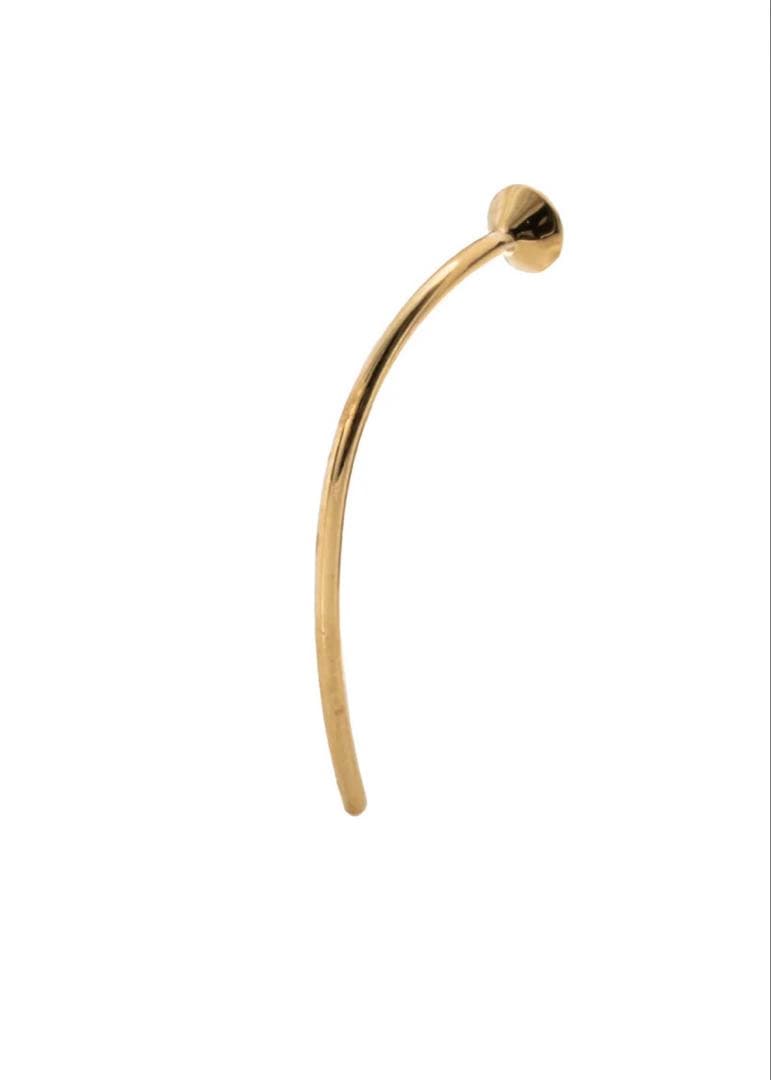 Hirotaka ダイヤモンドアローピアス イエローゴールド（片耳用）ロング