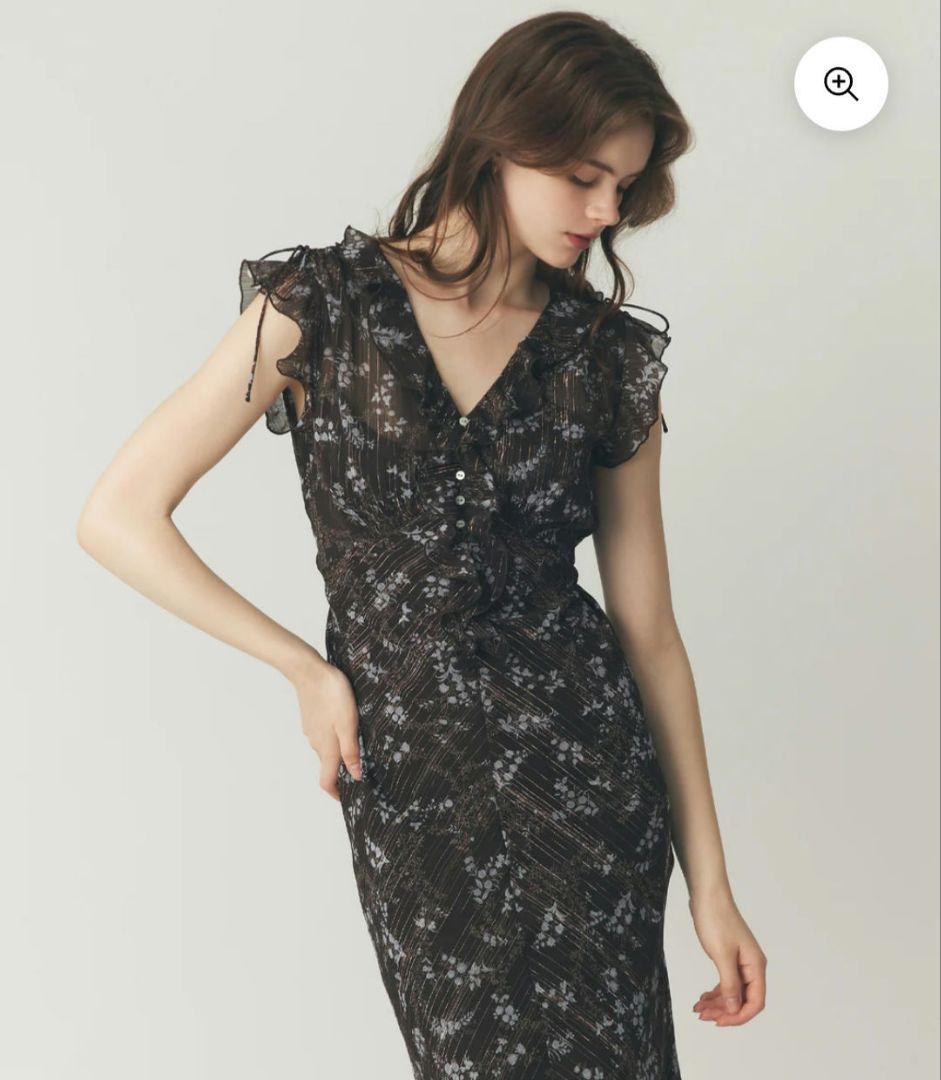 ME COUTURE ブーケドゥボヌールドレス　ブラウン