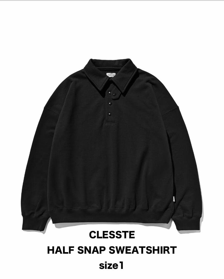 【新品】CLESSTE HALF SNAP SWEATSHIRT