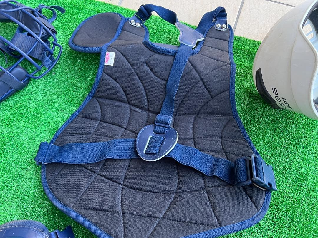 J.S.B.B キャッチャー用 防具 プロテクター 一式 硬式 ネイビー