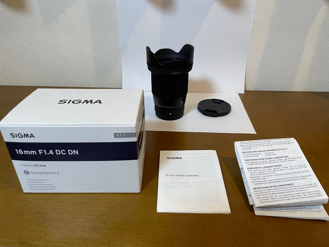 【極美品】SIGMA 16mm F1.4 DC DN ソニー 保護フィルター付