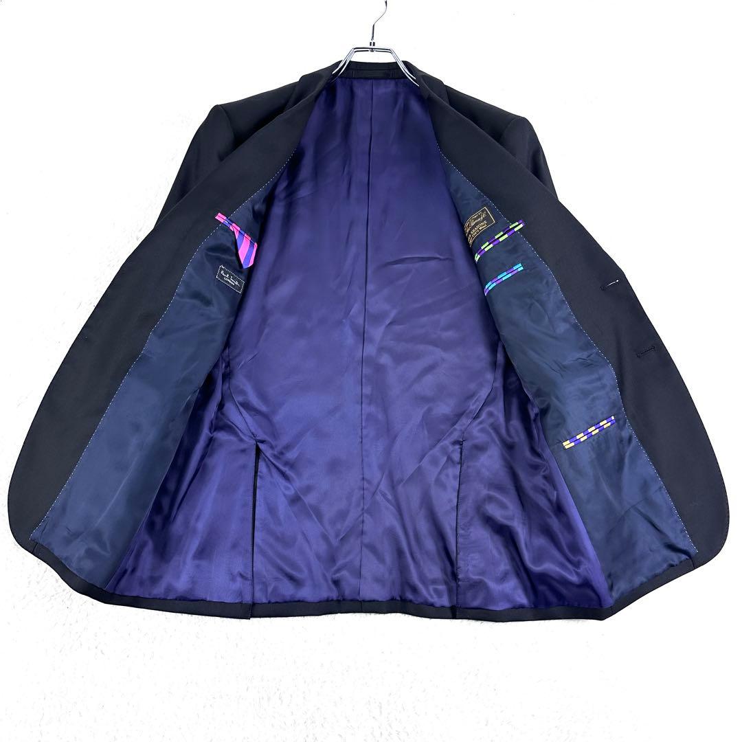 【極美品】ポールスミス スーツ セットアップ ブラック 黒 L ロロピアーナ