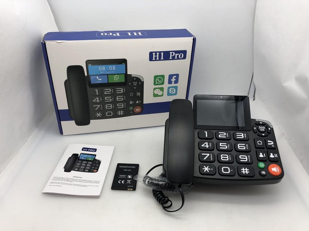 4G デュアルSIM 固定電話型スマホ H1 Pro 超美品 Playストア対応