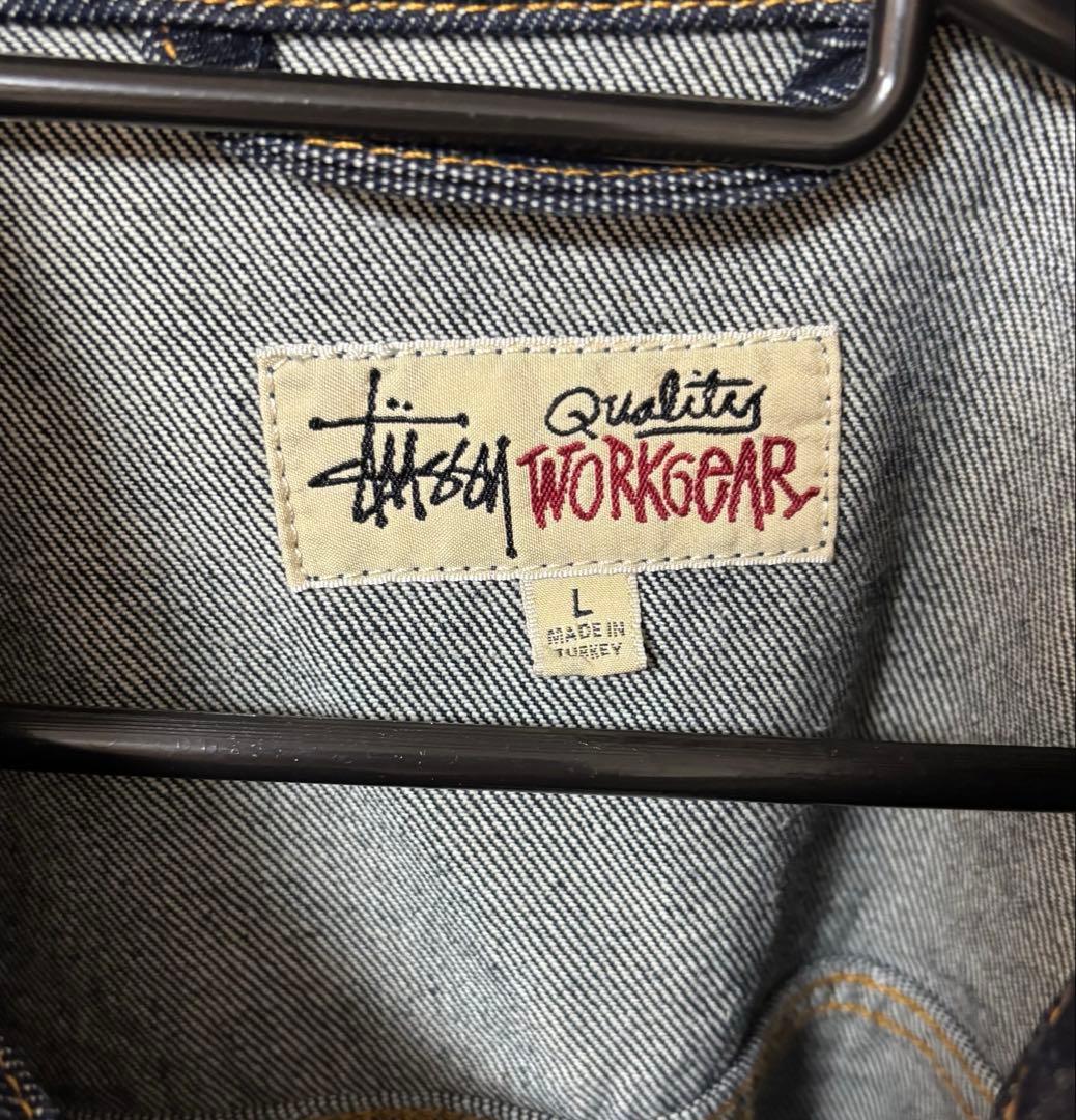 STUSSY TRUCKER JACKET DENIM L インディゴ
