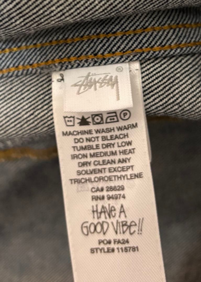 STUSSY TRUCKER JACKET DENIM L インディゴ