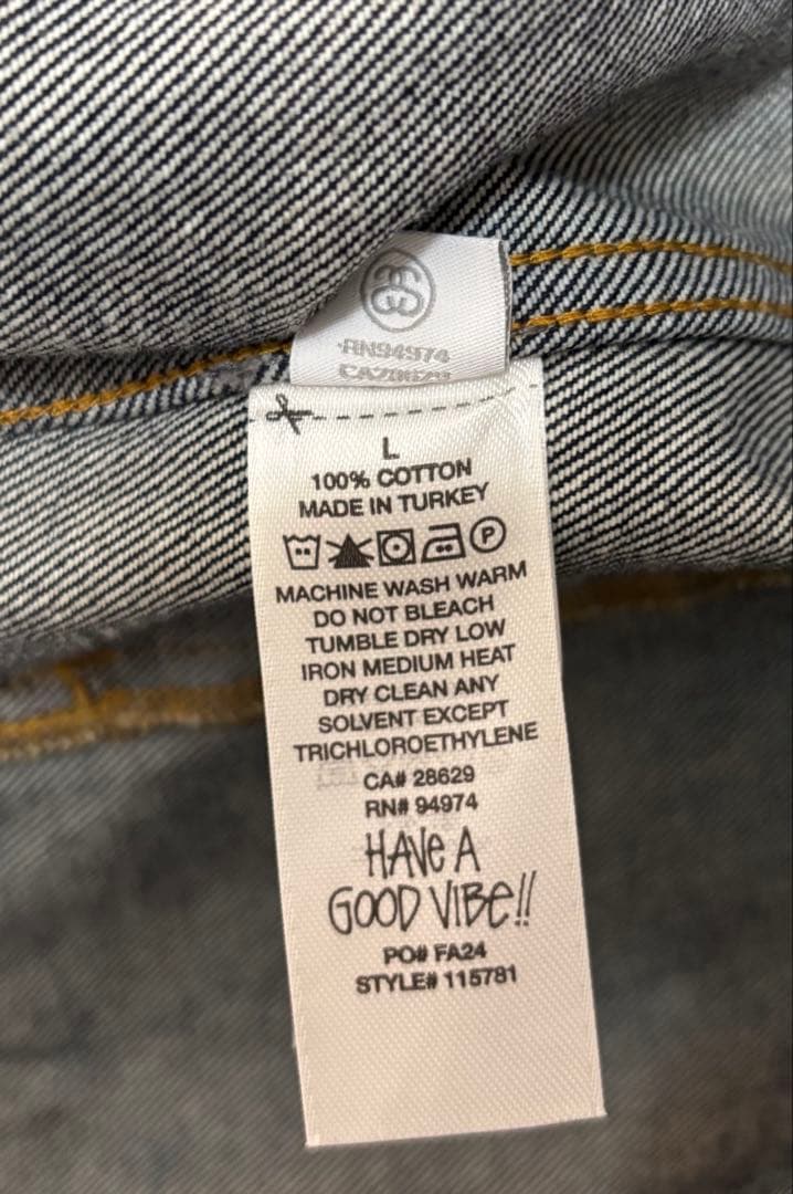 STUSSY TRUCKER JACKET DENIM L インディゴ