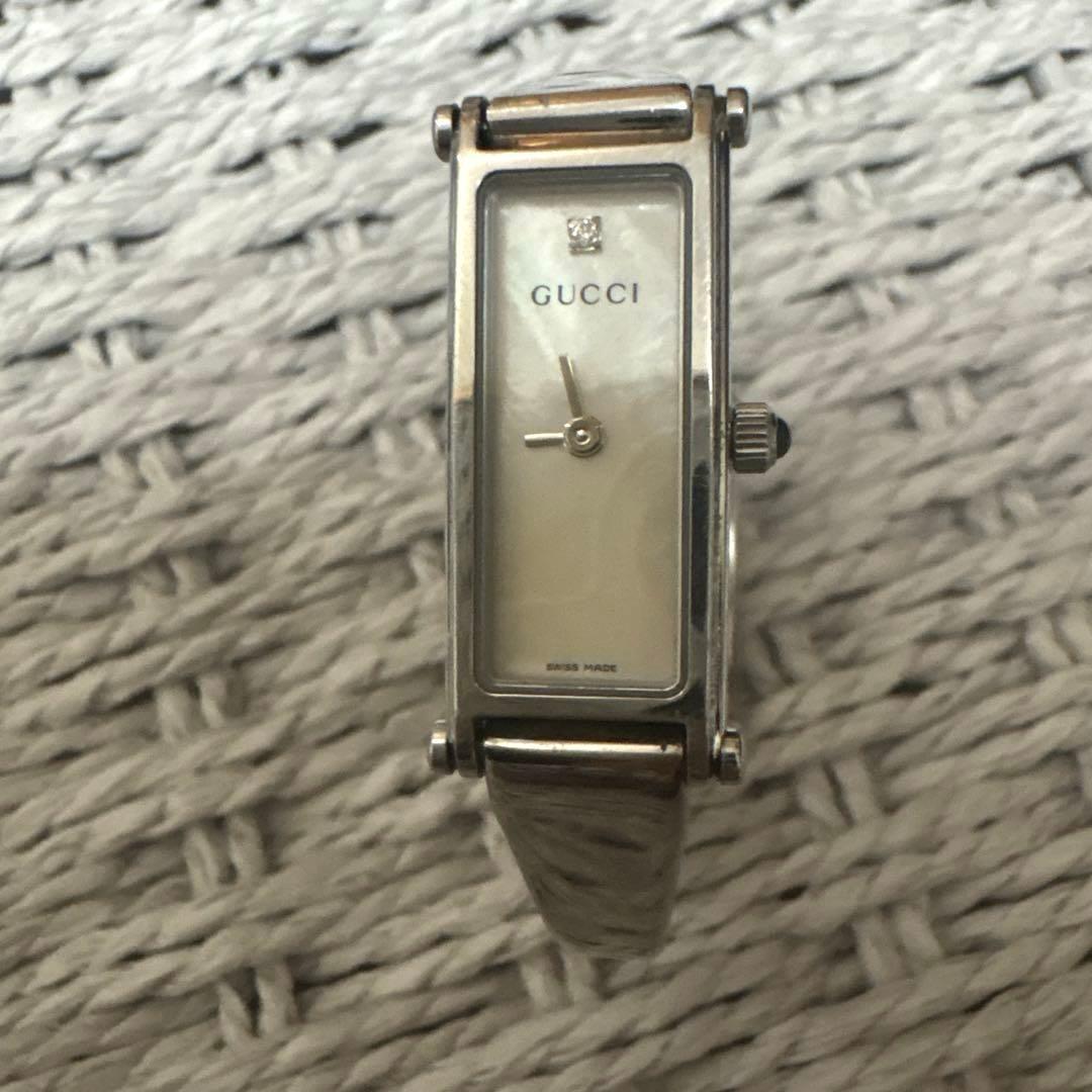 稼働　GUCCI 1500 L 腕時計　ダイヤモンド　シェル文字盤