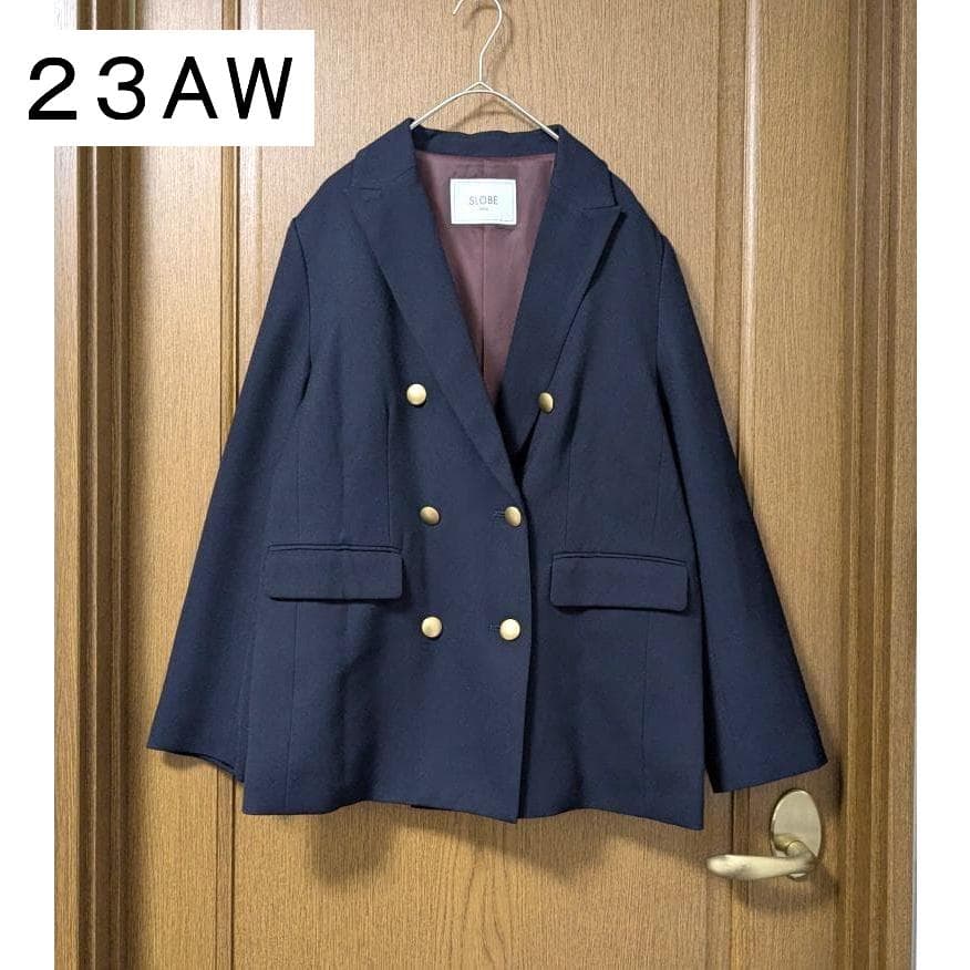 23AW SLOBE IENA　ウール混ダブルブレストジャケット
