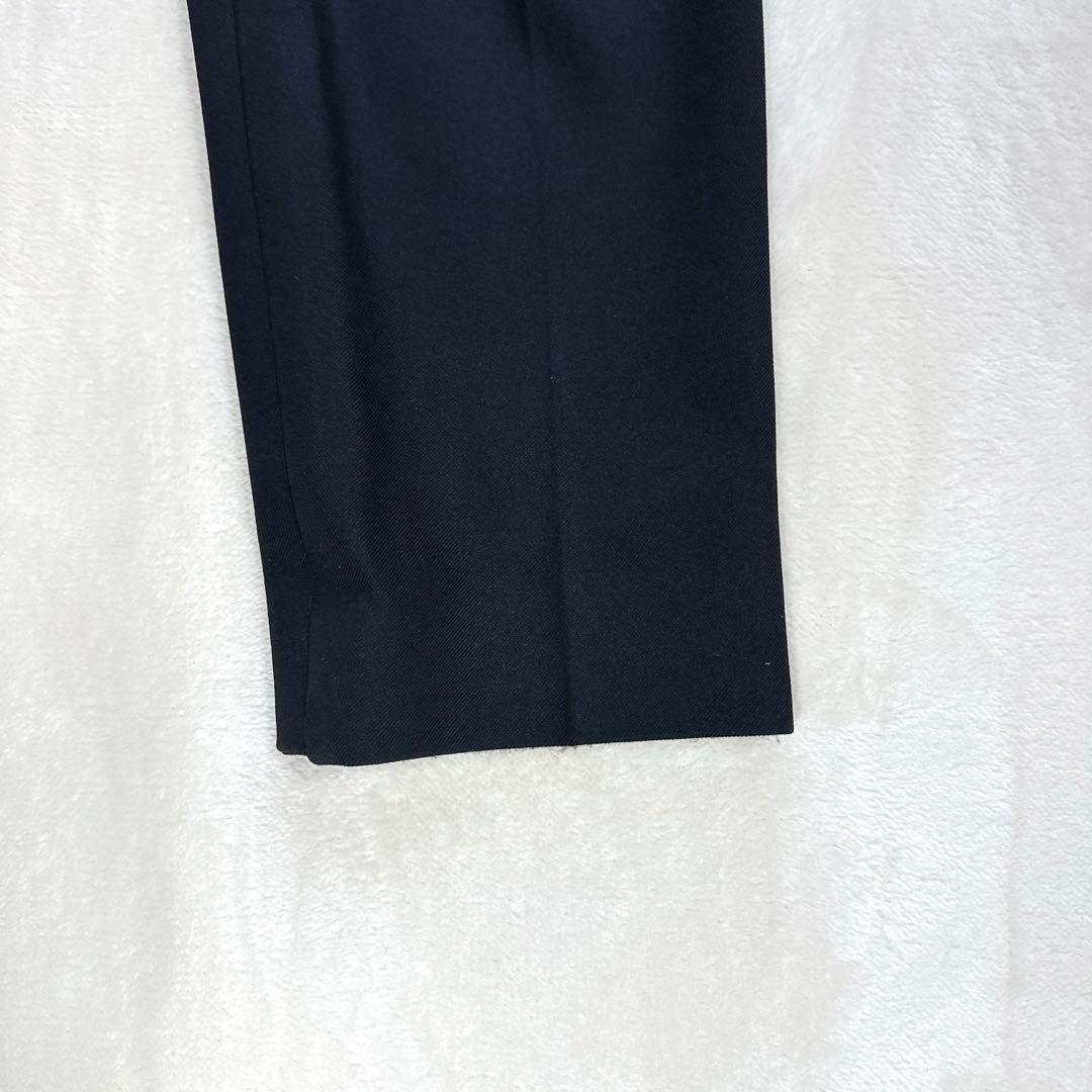 極美品 M ルフィル 2WAYツイルフロントスリットパンツ 黒 テーパードパンツ