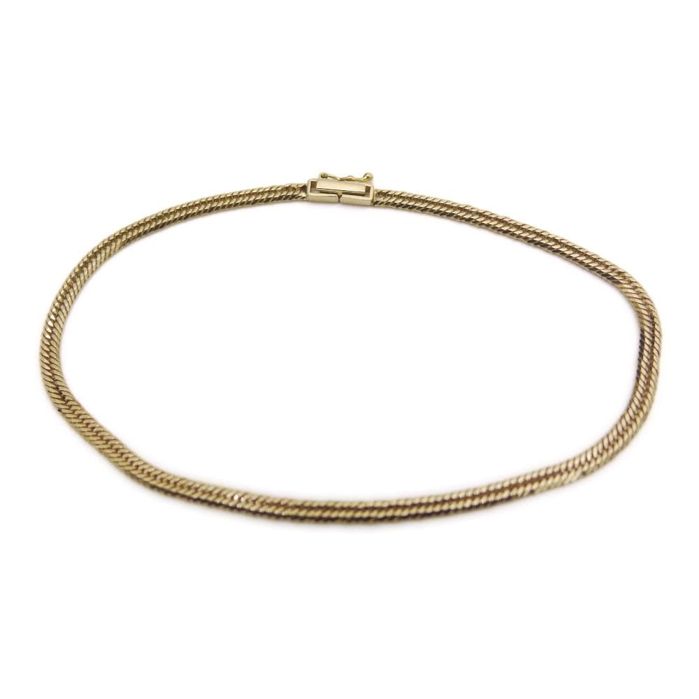 6g K18 喜平12面トリプルアンクレット 18金 アンクレット Y04982