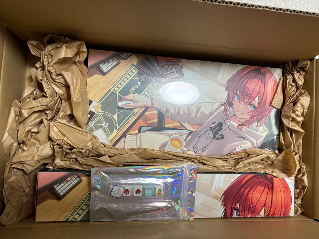 ふもコレ　アンジュ・カトリーナ　キーボード　マウスパッド　キーキャップ3点セット