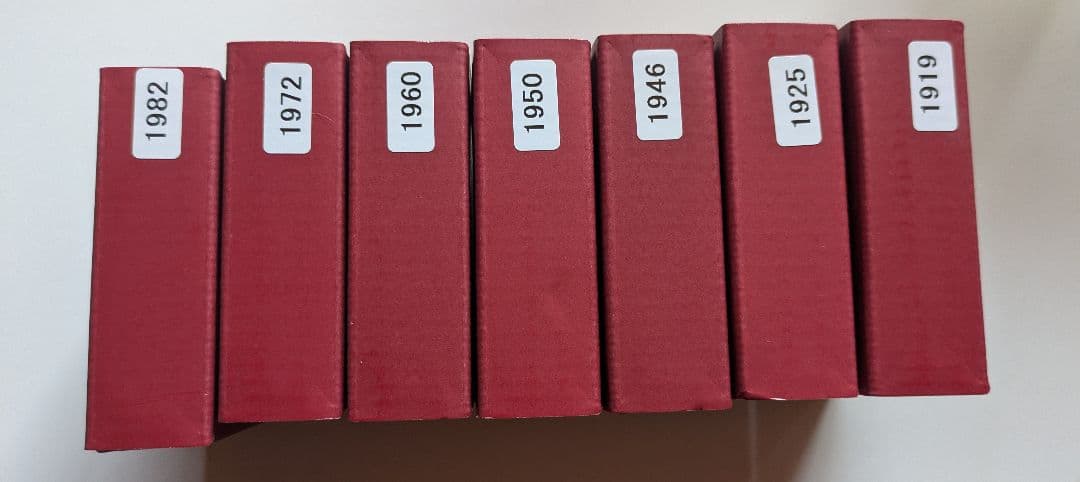 がんちゃん箸置き4個 1919.1950.1972.1982年
