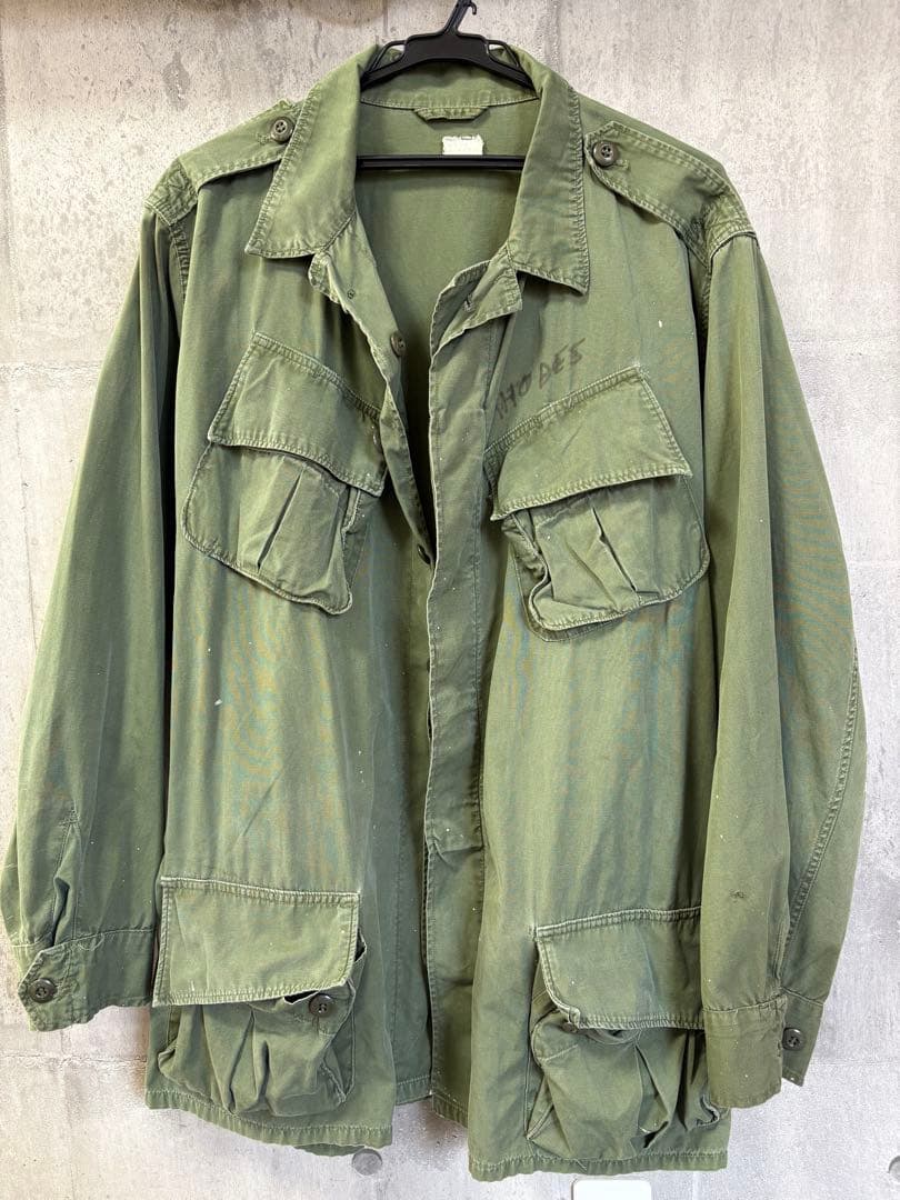60s ジャングルファティーグジャケット 2nd ノンリップ 実物　古着　米軍