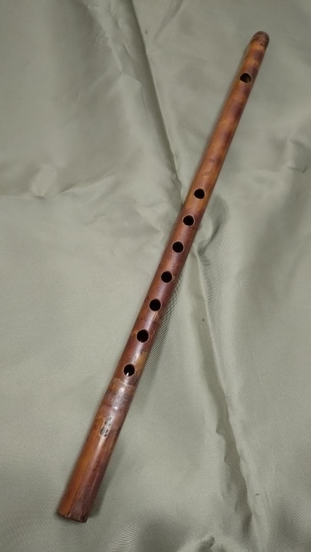 煤竹　篠笛　古典調６本調子　縄目