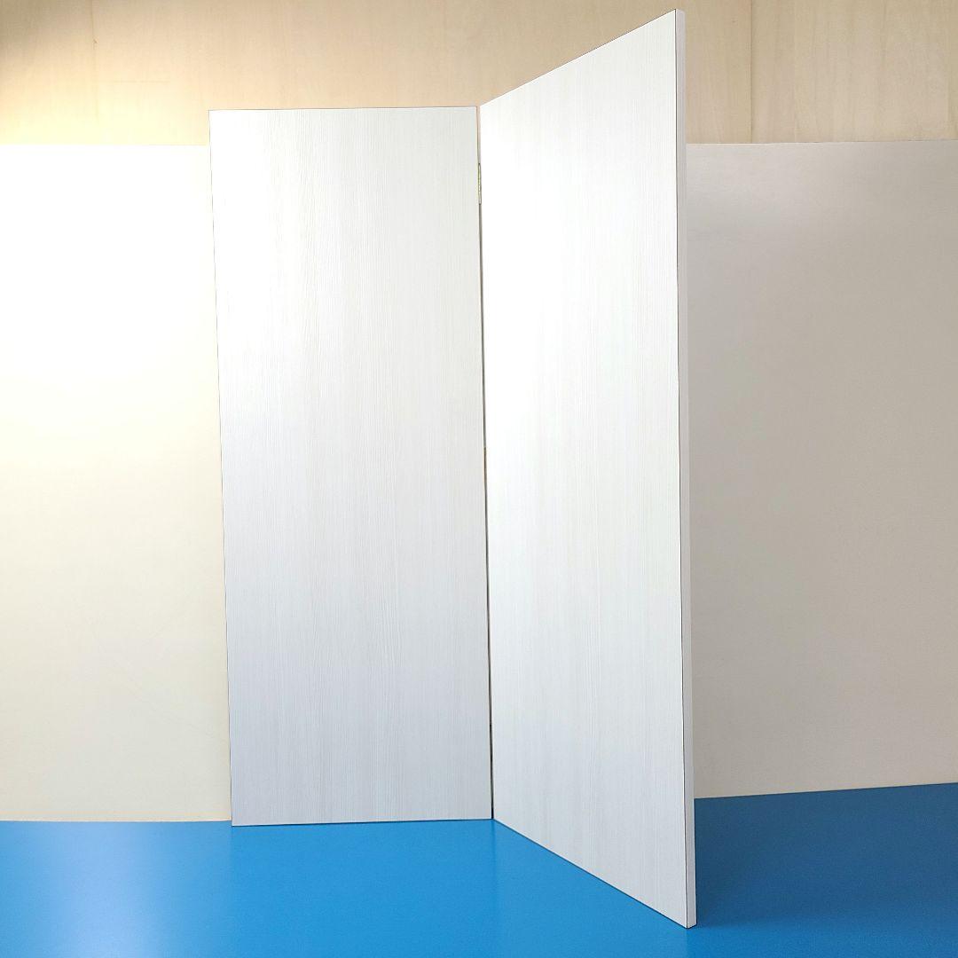 No1047【頑丈】間仕切り パーテーション 2枚折れ 衝立 屏風