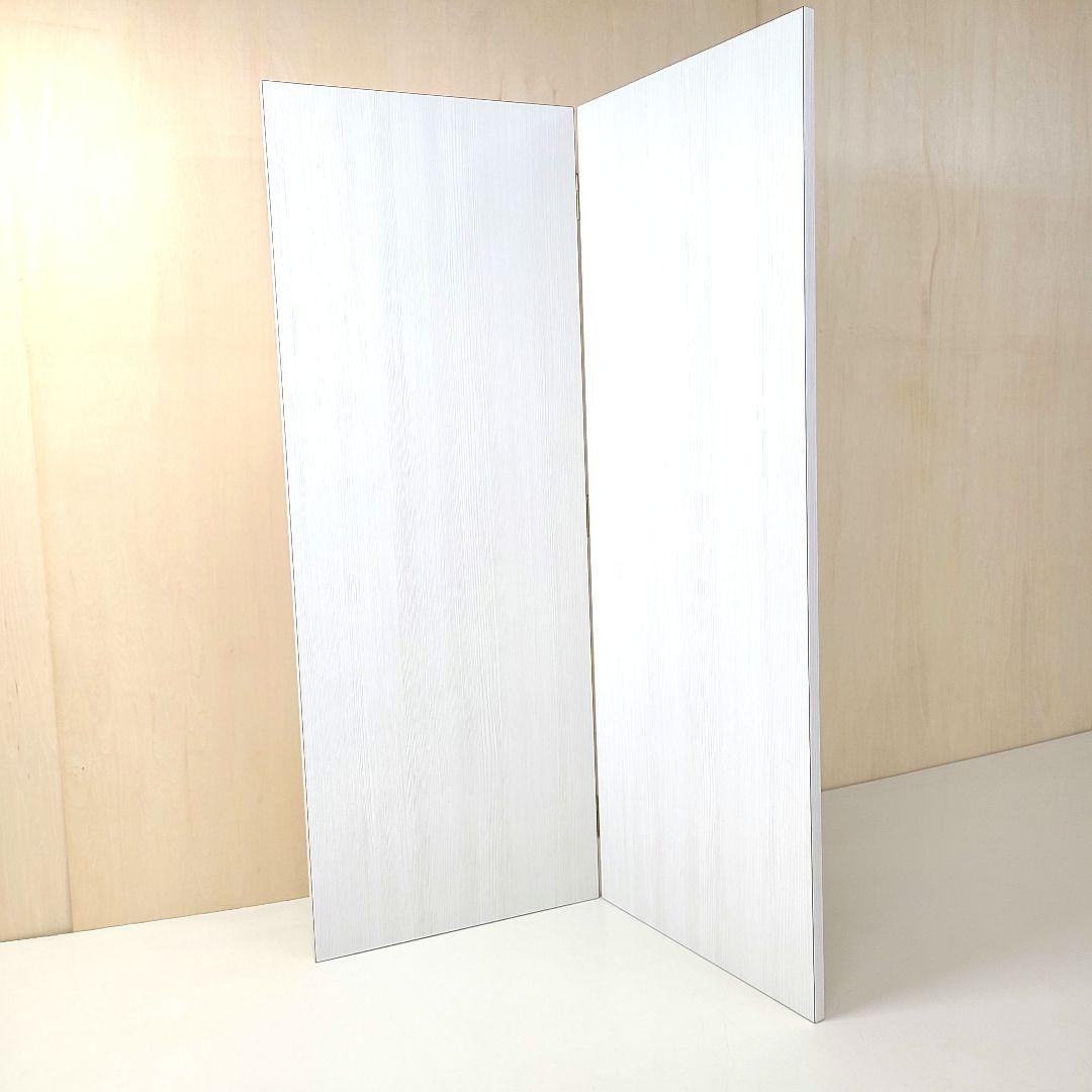 No1047【頑丈】間仕切り パーテーション 2枚折れ 衝立 屏風