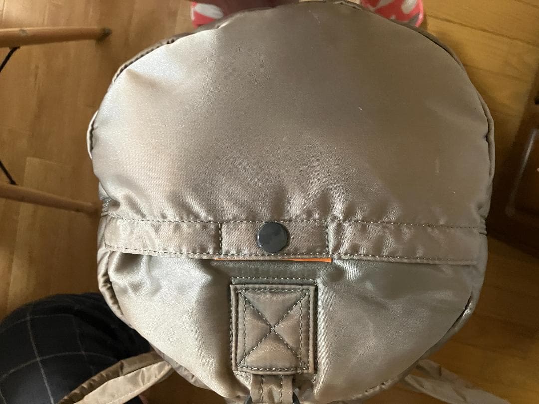 【中古】☆PORTER シルバーグレードラムバッグ ショルダーストラップ付き☆