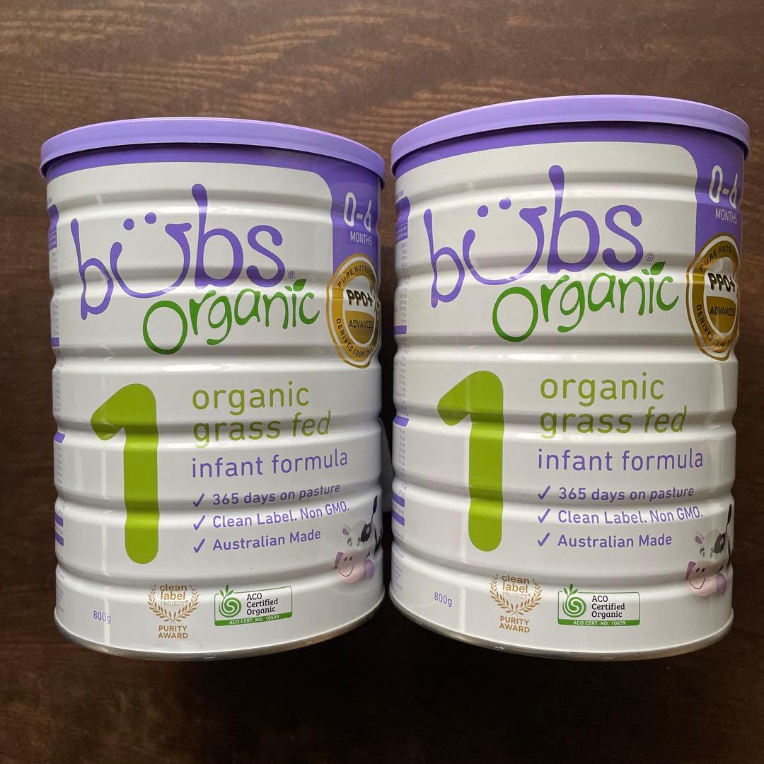 bubs organic grass fed 粉ミルク 800g×2缶