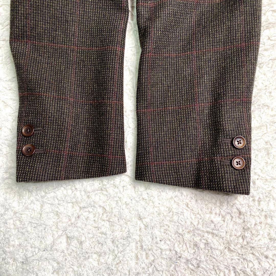 美品✨Brooks Brothers テーラード カシミヤ チェック ブラウン