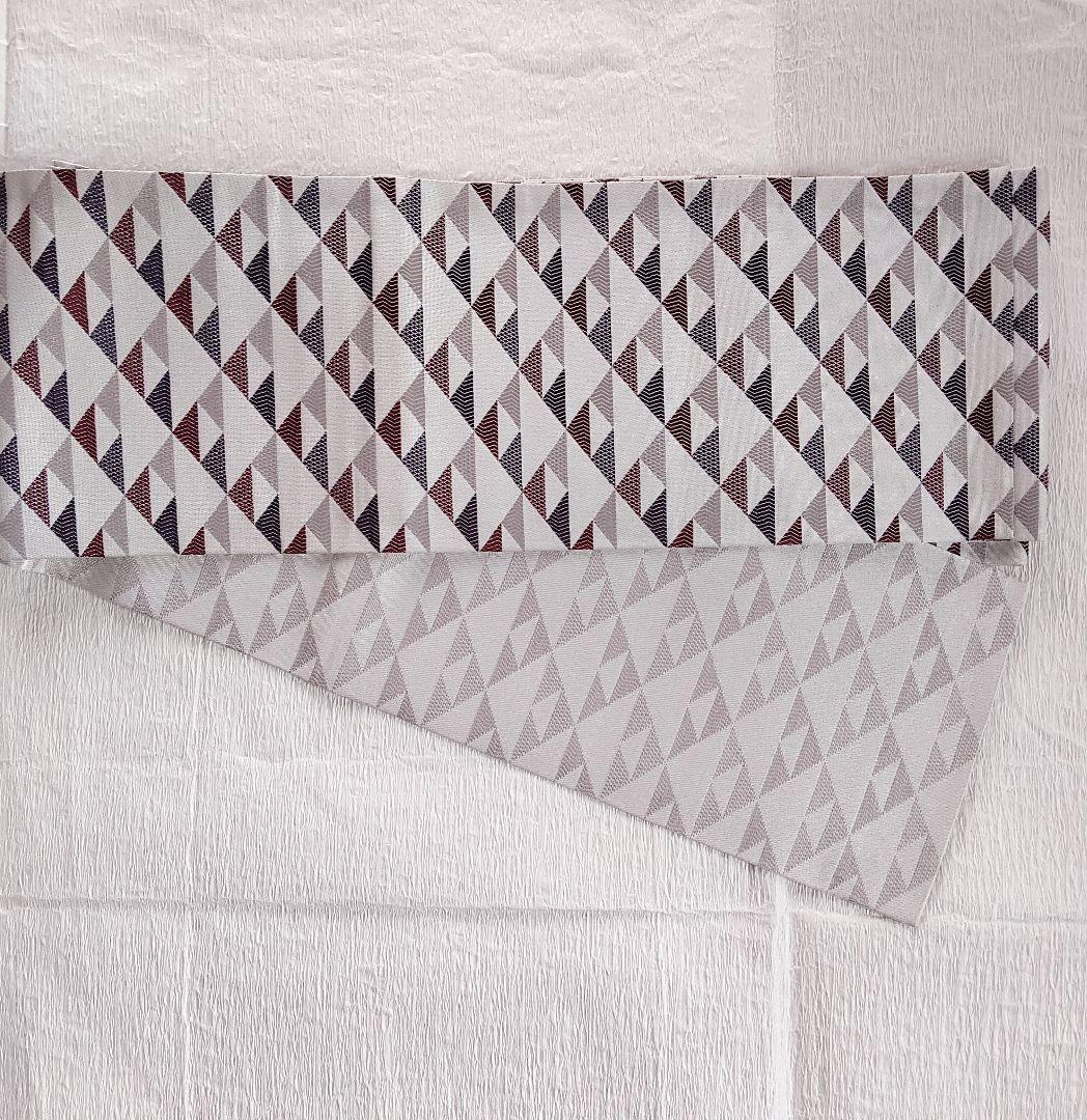 撫松庵 正絹半幅帯 長尺