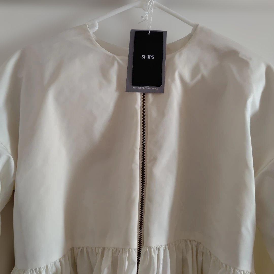 SHIPS ペプラムバルーン中綿ブルゾン