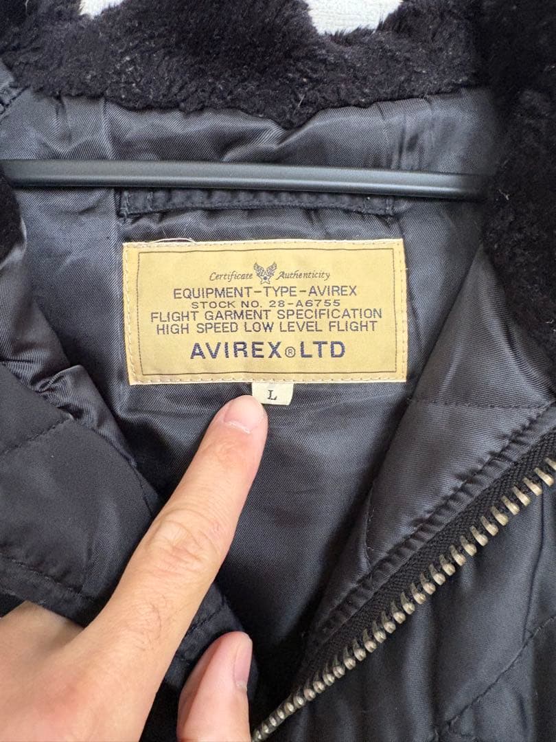 AVIREX アビレックス　ブラック N3B ミリタリージャケット Lサイズ