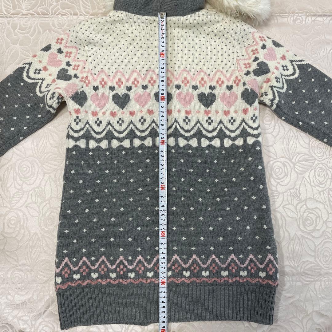 mezzo piano ハート柄セットアウターコートパンツマフラーまとめ売り