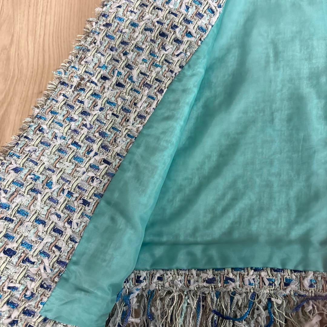 ユナイテッドアローズ青系ツイード ノースリーブベスト