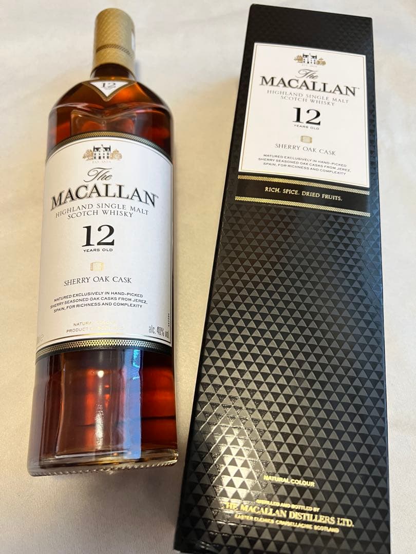 【未開封】マッカラン12年 黒箱 シェリーオーク シングルモルト ウイスキー