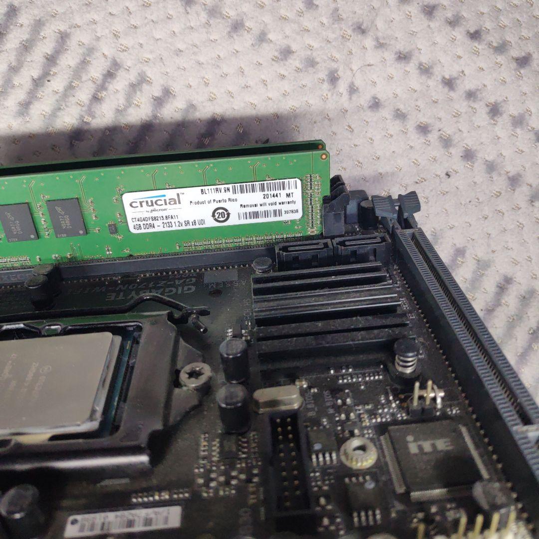 GA-Z170N-WIFI、Intel i7-6700K、8GBメモリ セット