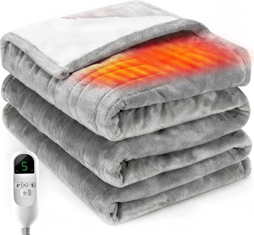 【M3130-89-60】電気毛布 掛け 敷き 188×130cm フランネル