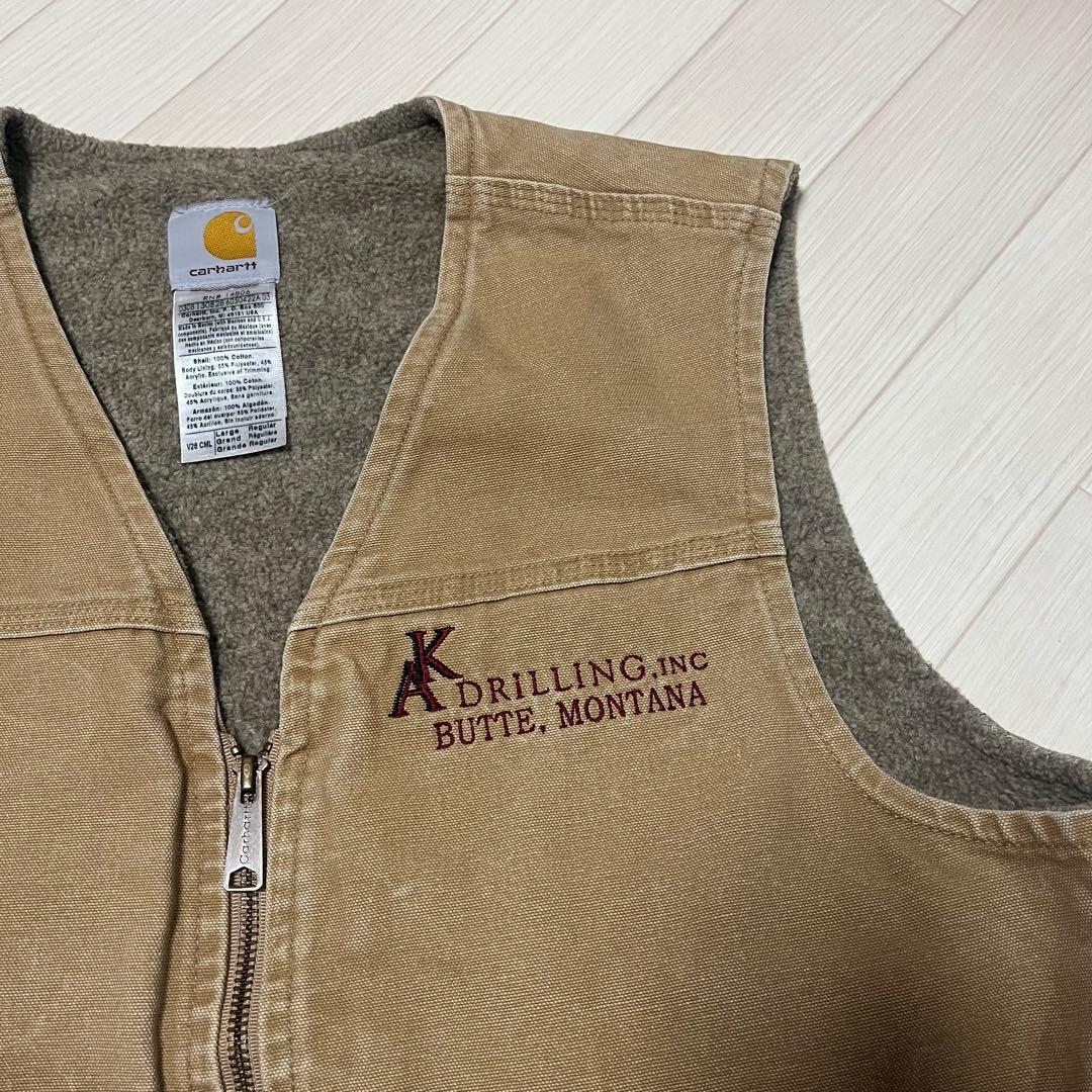 Carhartt ダック地ベスト 裏地ボア Lサイズ
