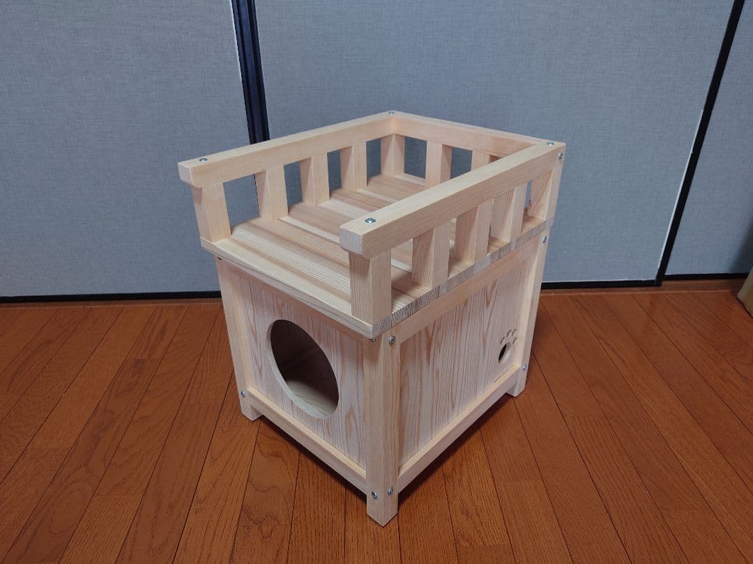 ⑳★キャットハウス★テラス付★分割式★猫ちゃんに★手作り