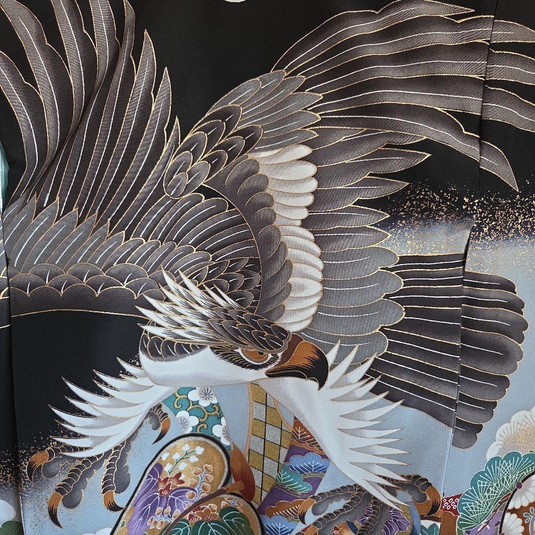 1-19　正絹　男の子お祝い着物　長襦袢付き　産着　七五三　逸品