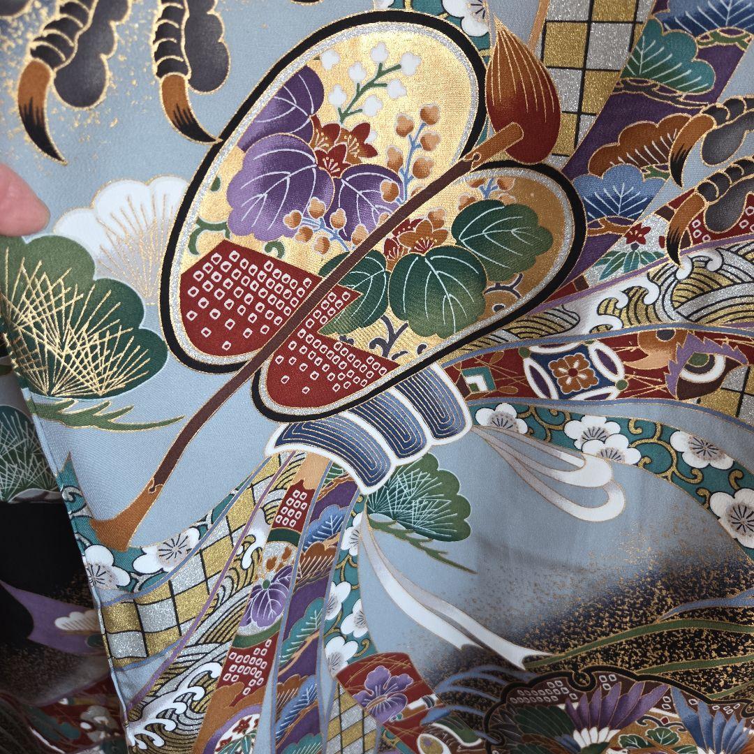 1-19　正絹　男の子お祝い着物　長襦袢付き　産着　七五三　逸品