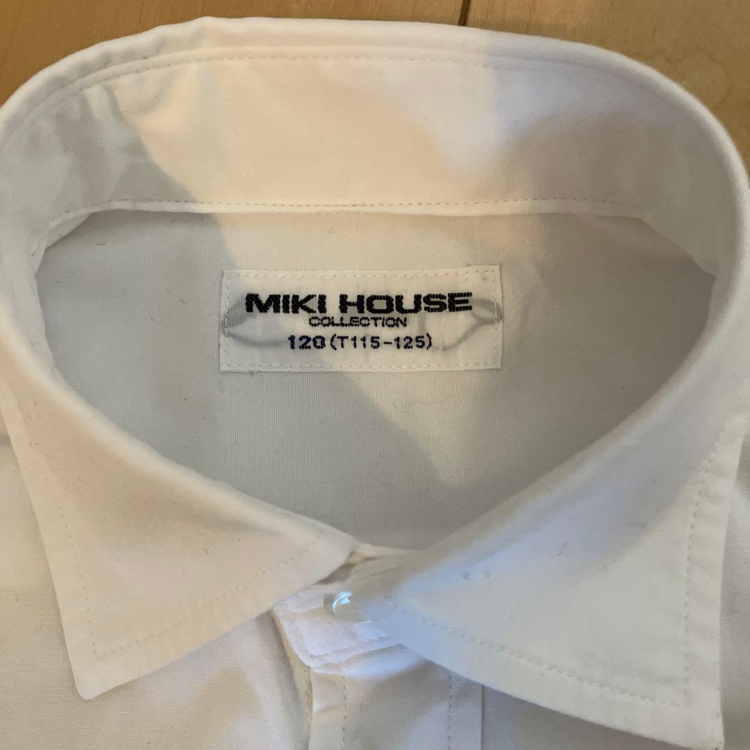 卒園式　お受験　MIKI HOUSE 120センチ　スーツ上下、シャツ3点セット