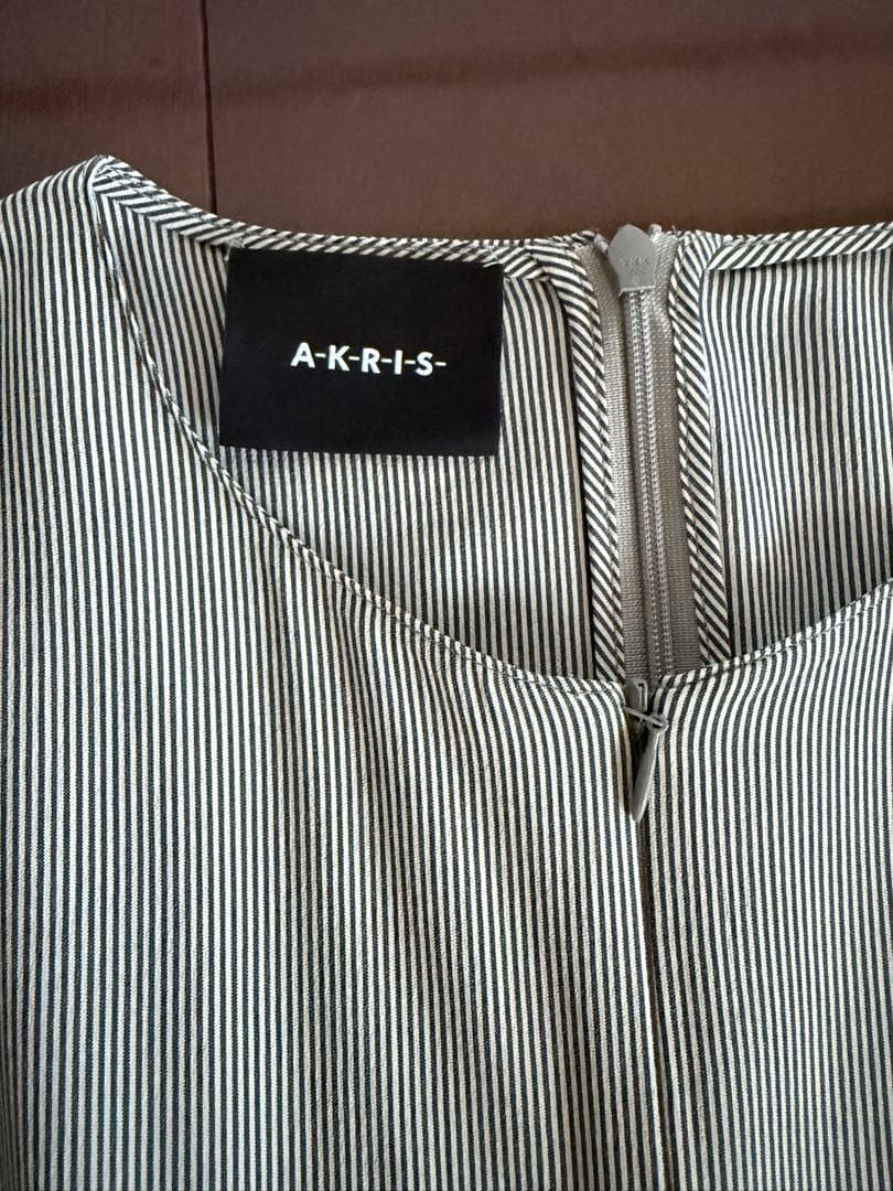 A-K-R-I-S ノースリーブストライプロングワンピース