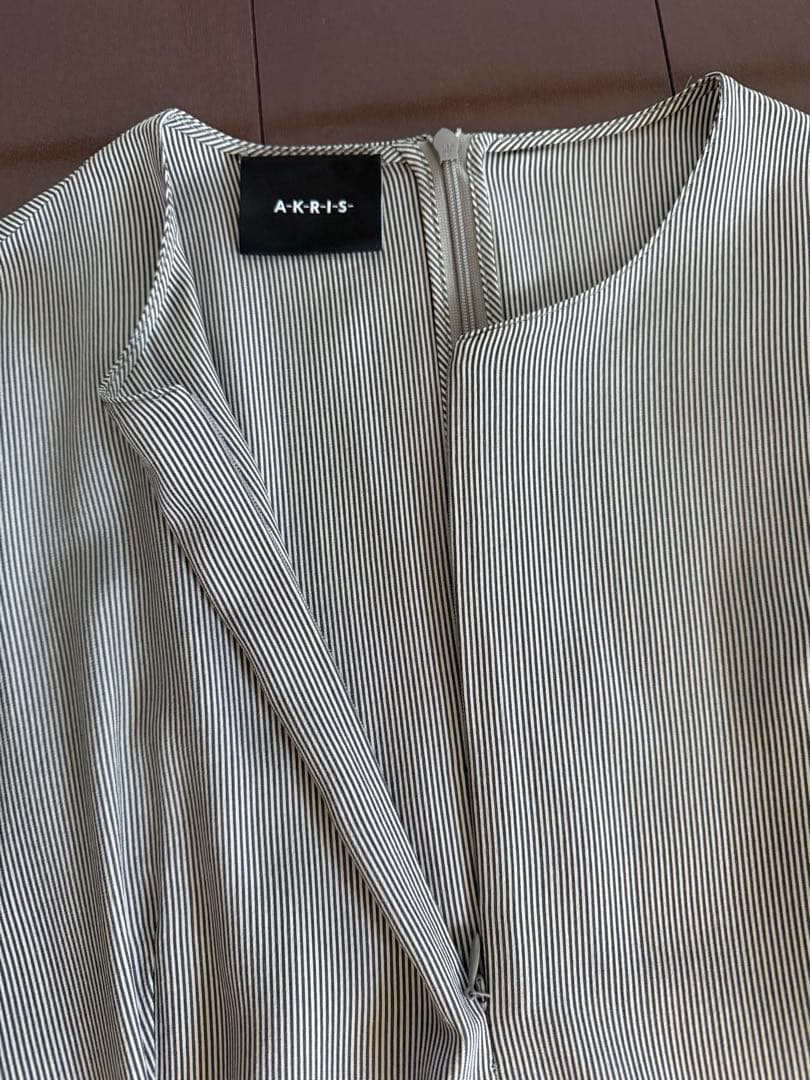 A-K-R-I-S ノースリーブストライプロングワンピース